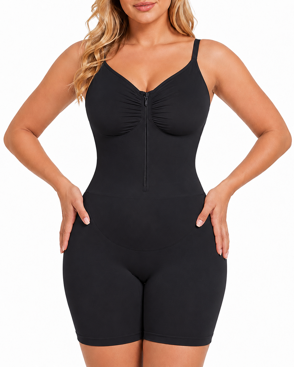 Faja Moldeadora Doble Capa con Control de Abdomen y Cremallera para Mujeres