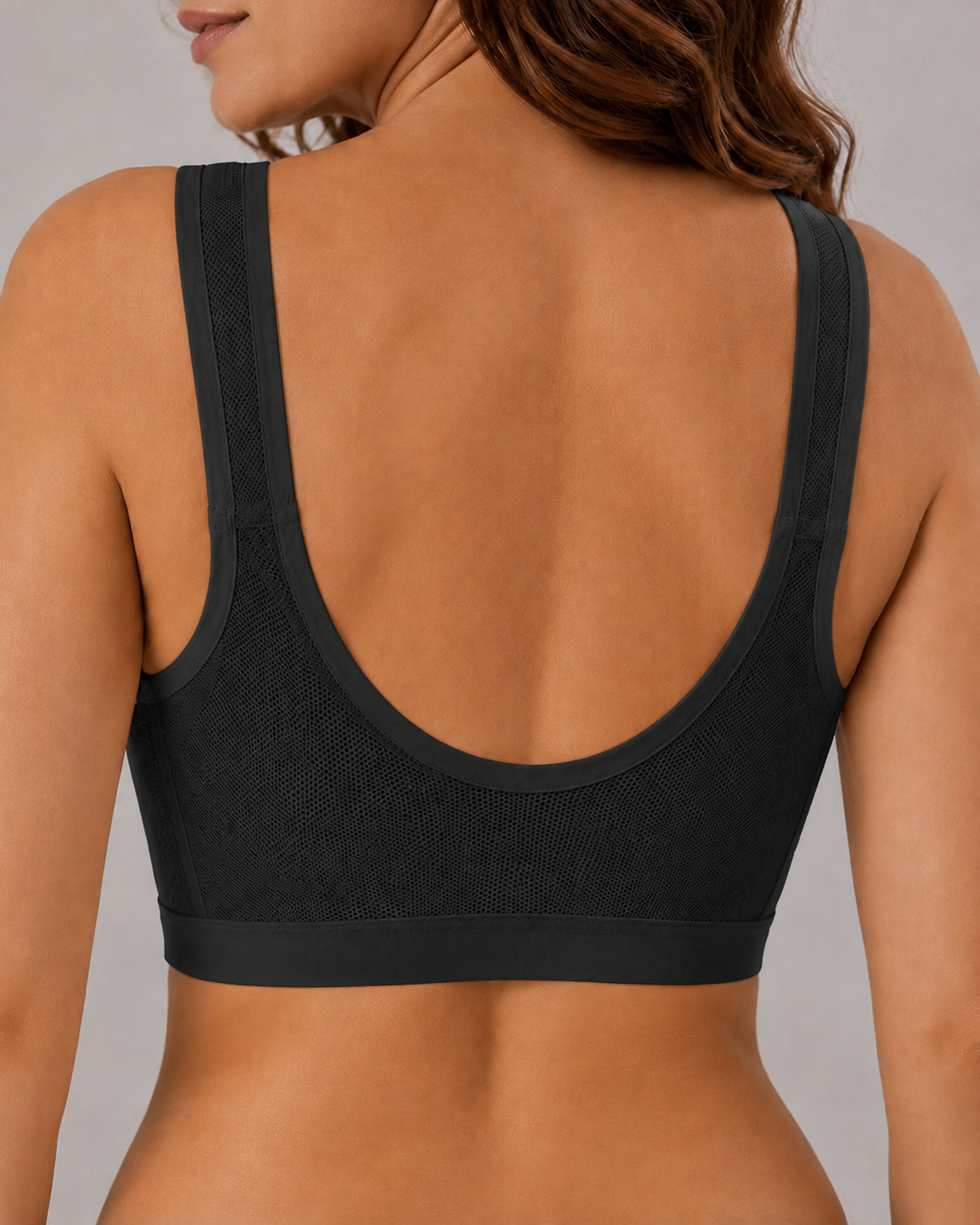 Set de Tres Sujetadores Sin Aros con Copas Completas y Cierre Frontal de Jacquard