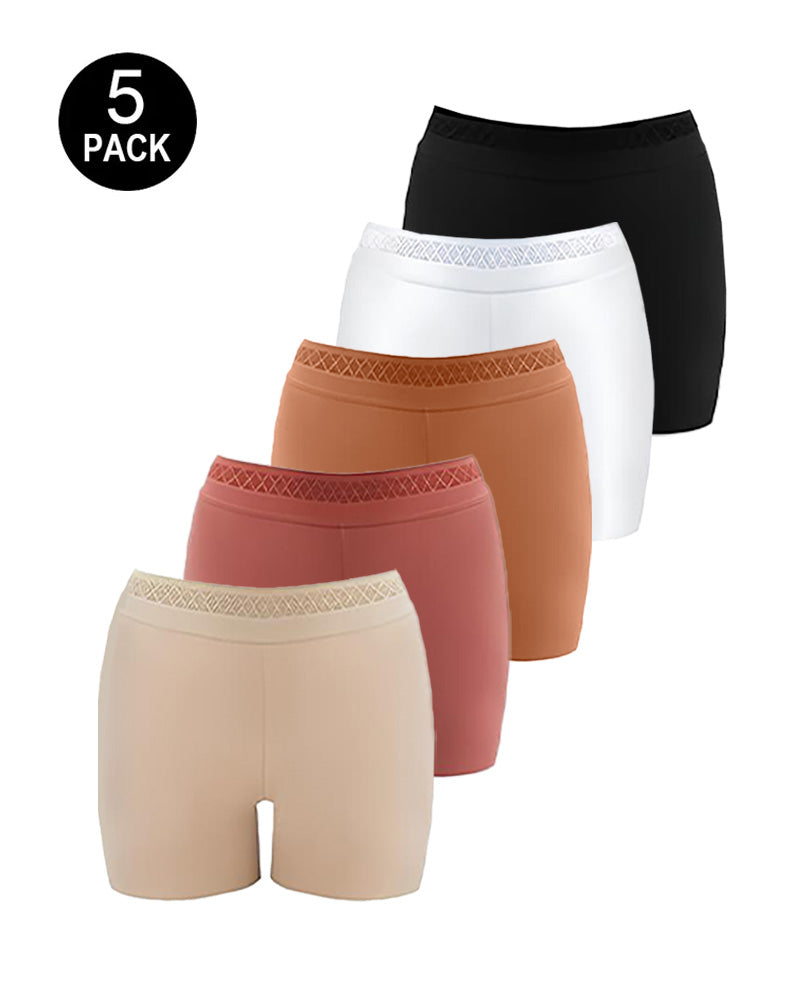Shorts Modeladores de Cuerpo de Talle Medio con Control Abdomen y Levantamiento de Caderas en Color Sólido