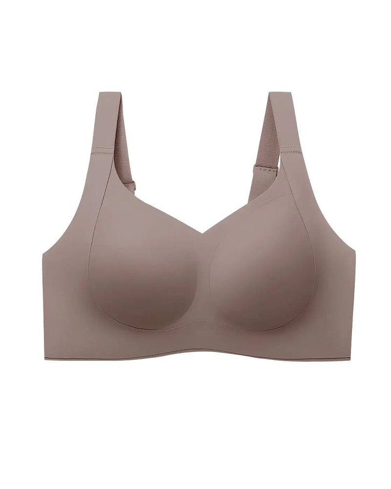Sostén de Gel para Mujer Sin Aros, Sin Costuras, Doble Capa, Tirantes Elevadores y Copas Completas con Efecto Push-up