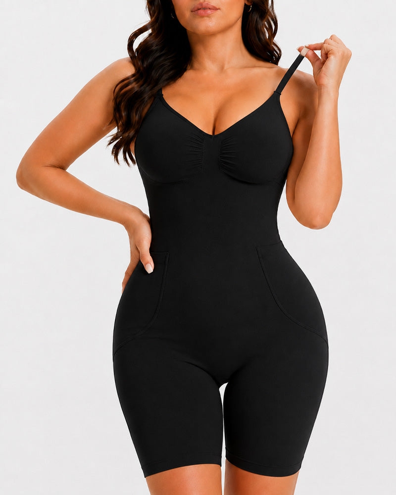 Body Shaper Sin Costuras con Control de Abdomen y Tirantes Regulables