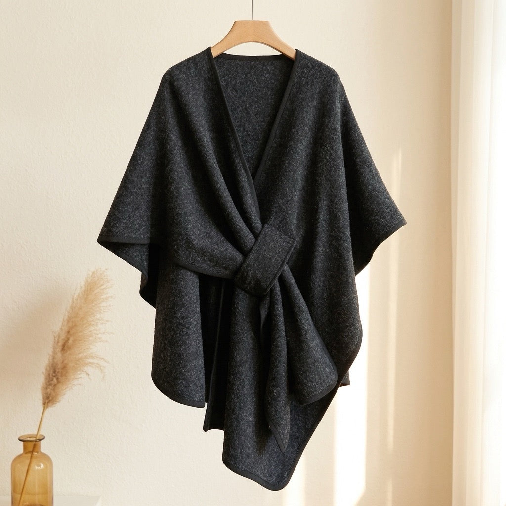 Poncho chal largo