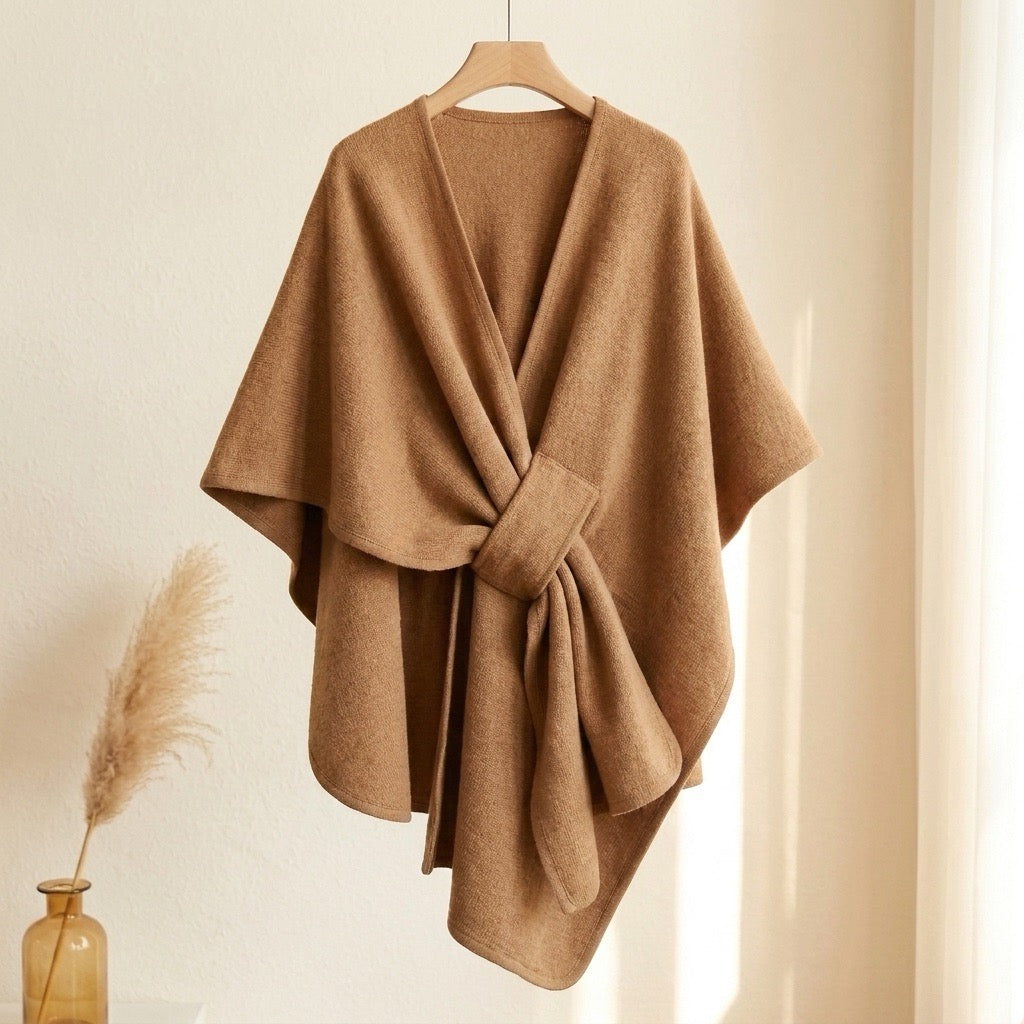 Poncho chal largo