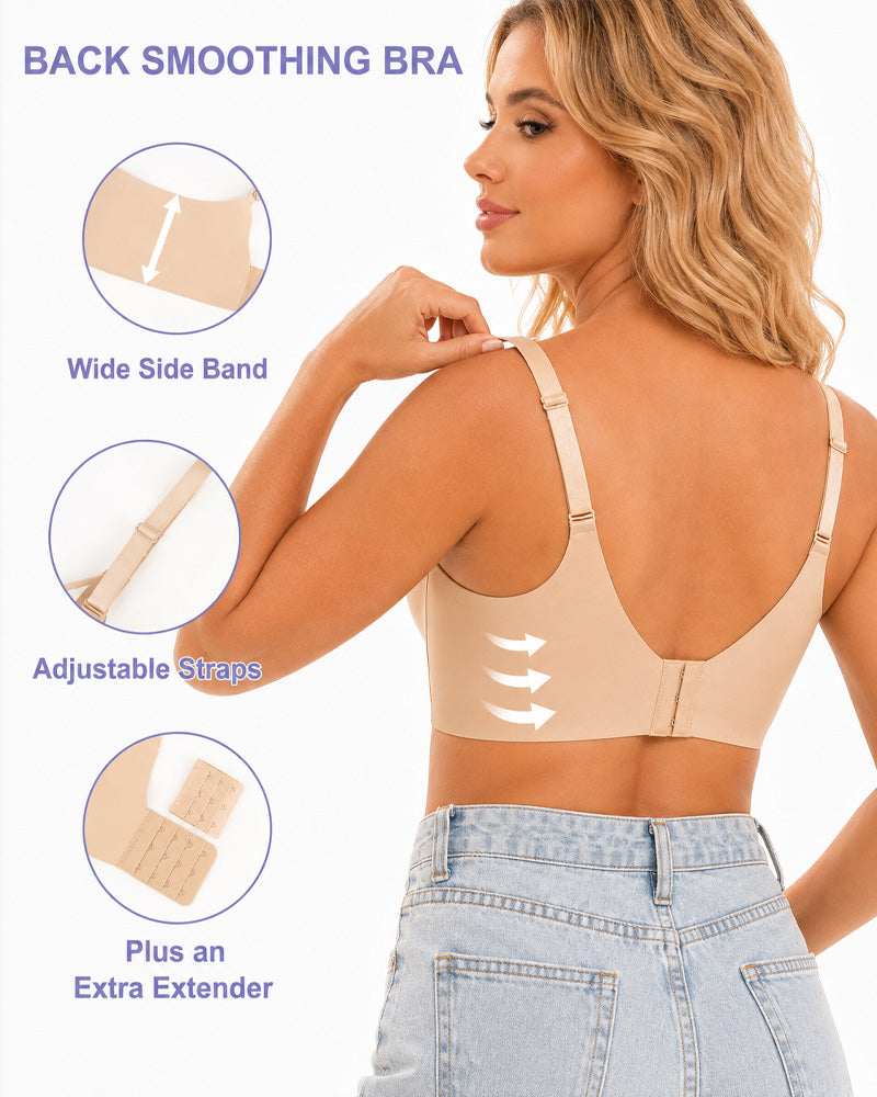 Sujetador sin aros con relleno y efecto realzador para mujer