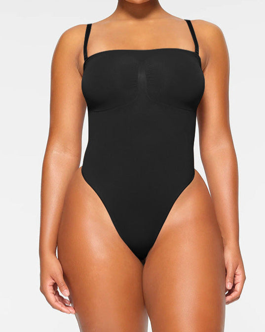 Body sin mangas y sin costuras con control abdominal y efecto levantador de glúteos