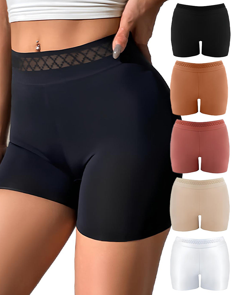 Shorts Modeladores de Cuerpo de Talle Medio con Control Abdomen y Levantamiento de Caderas en Color Sólido
