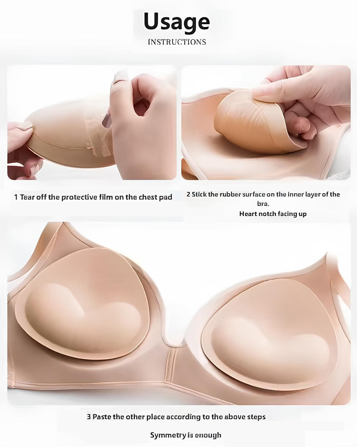 Almohadillas de Silicona Suave e Impermeables para el Pecho - Invisibles para Mujeres