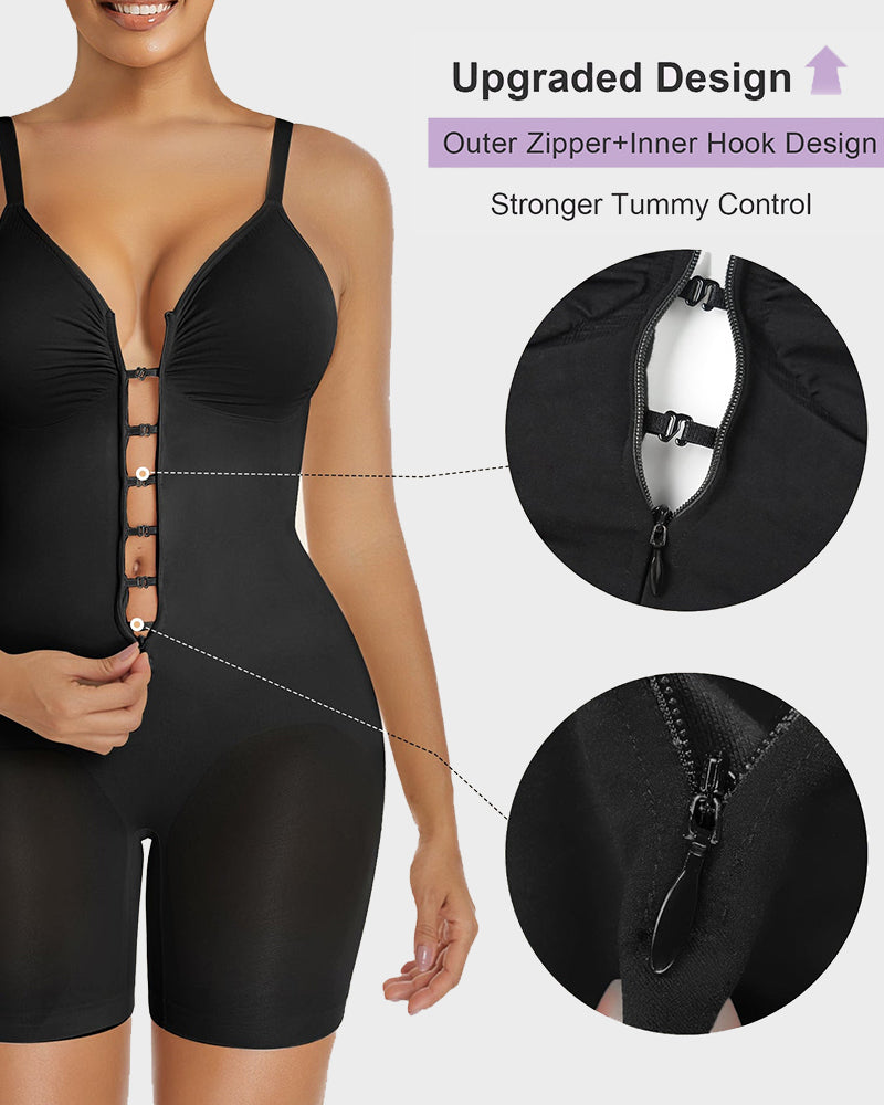 Body Shaper con Cremallera y Soporte para Abdomen
