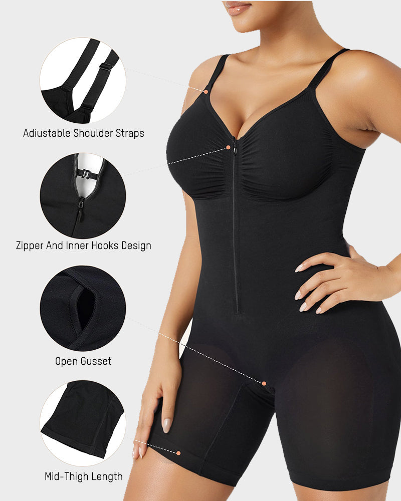 Body Shaper con Cremallera y Soporte para Abdomen