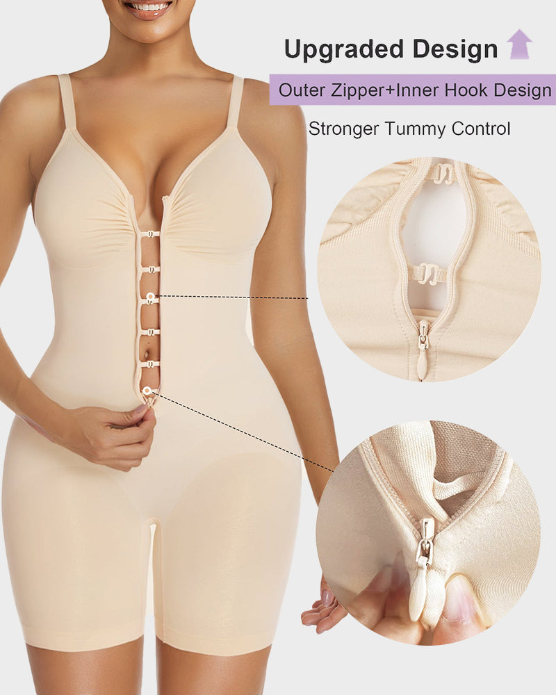 Body Shaper con Cremallera y Soporte para Abdomen