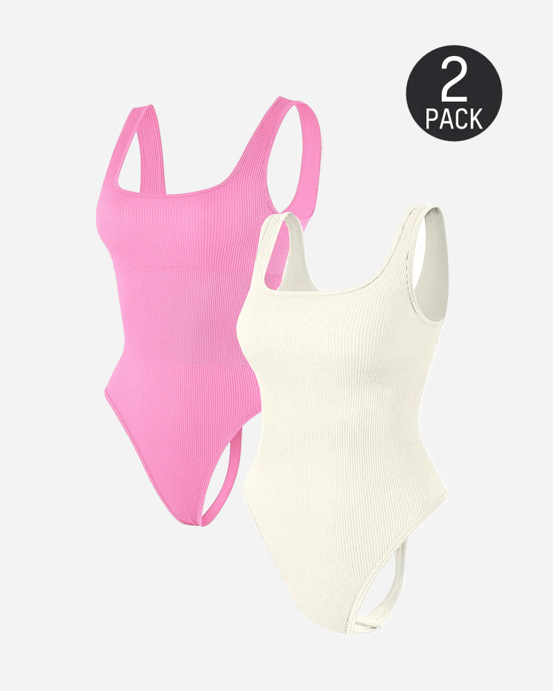 Vestido ajustado sin mangas de canalé para mujer