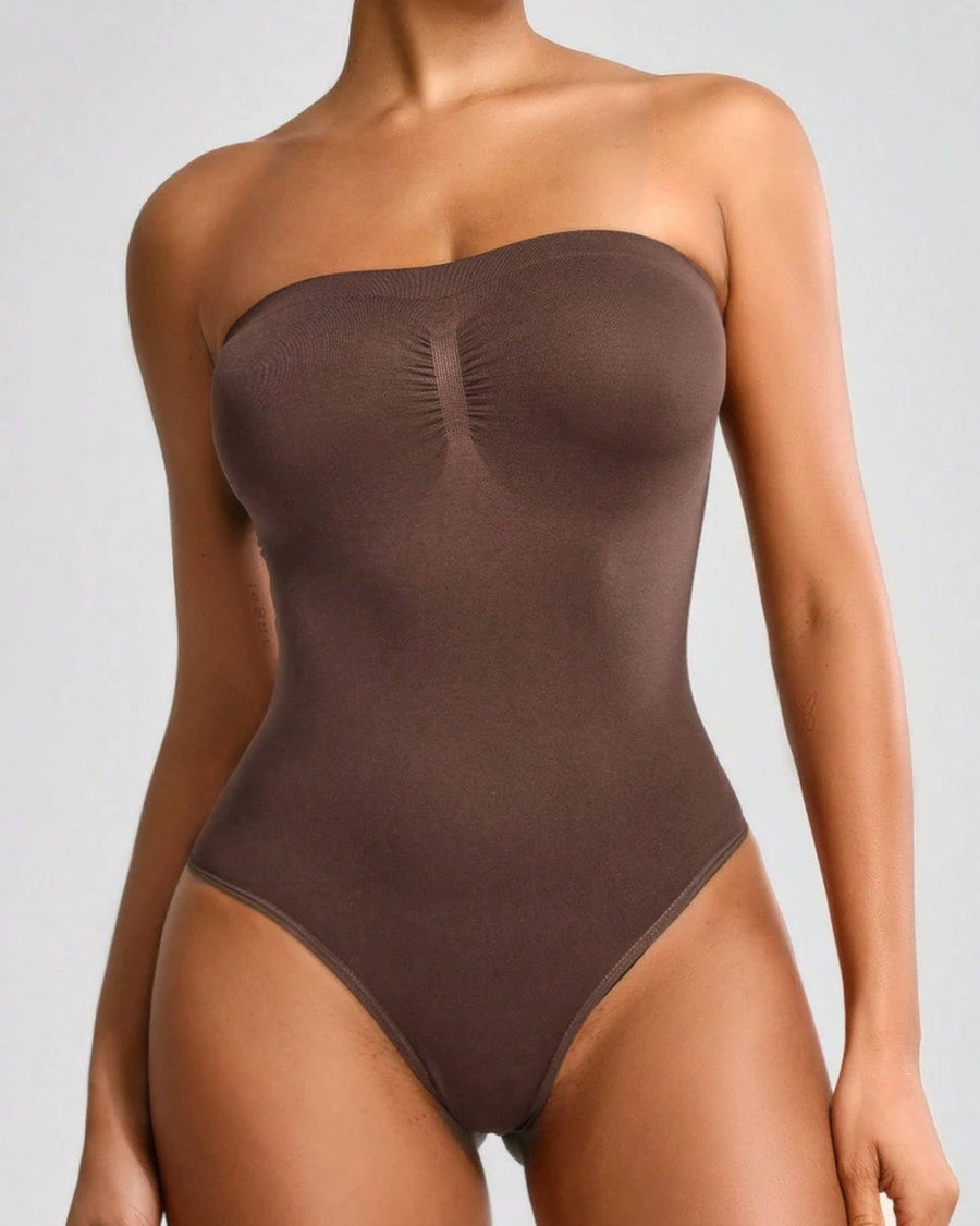 Body sin mangas y sin costuras con control abdominal y efecto levantador de glúteos
