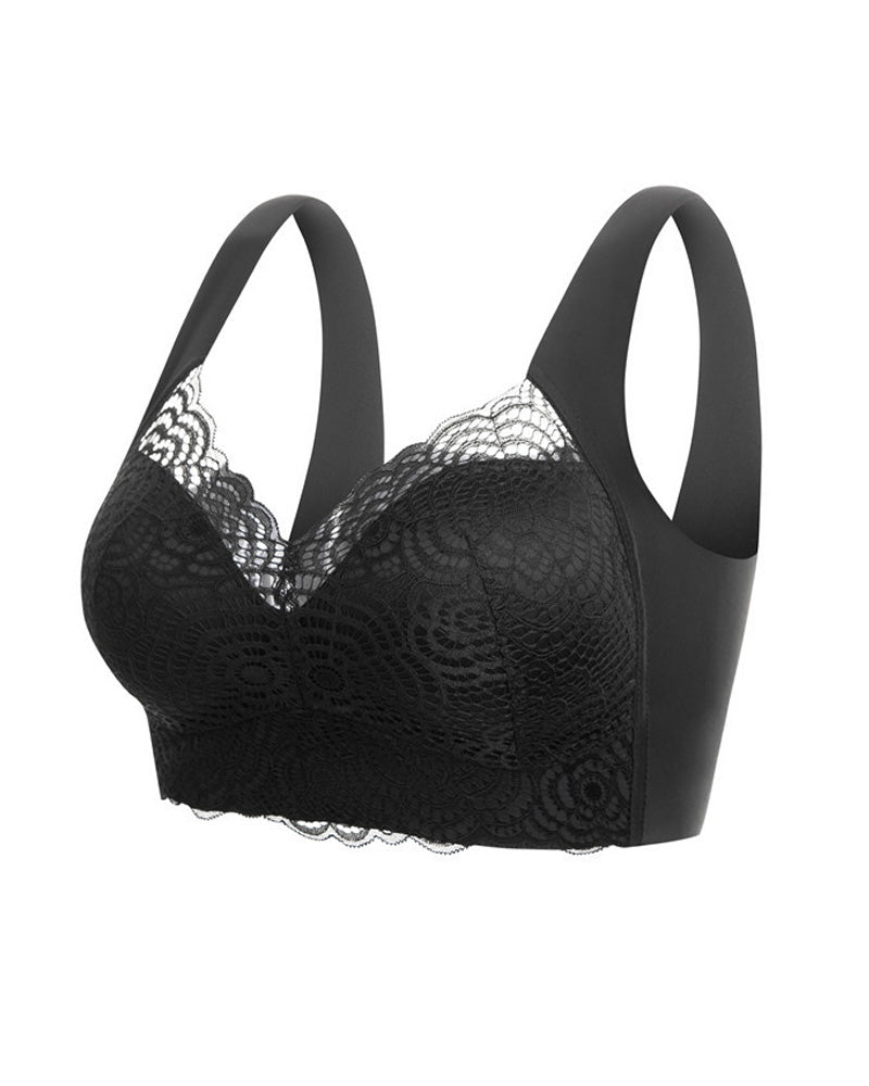 Top de encaje sin costuras con diseño completo