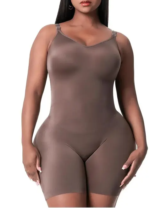 Cuerpo Moldeador Cómodo con Sujetador Integrado y Diseño hasta el Muslo