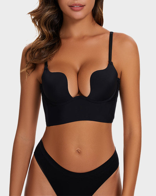 [Paquete de 2] Sujetador de Espalda Baja con Escote Discreto - Negro y Beige