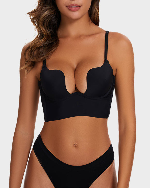 [Pack de 2] Sujetador de Espalda Baja con Escote Invisible - Negro y Blanco