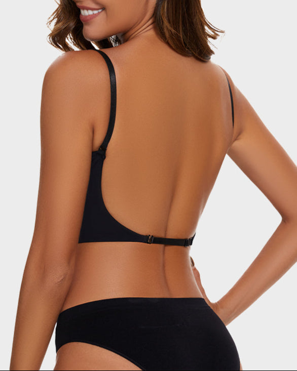 [Paquete de 2] Sujetador de Espalda Baja con Escote Discreto - Negro y Beige