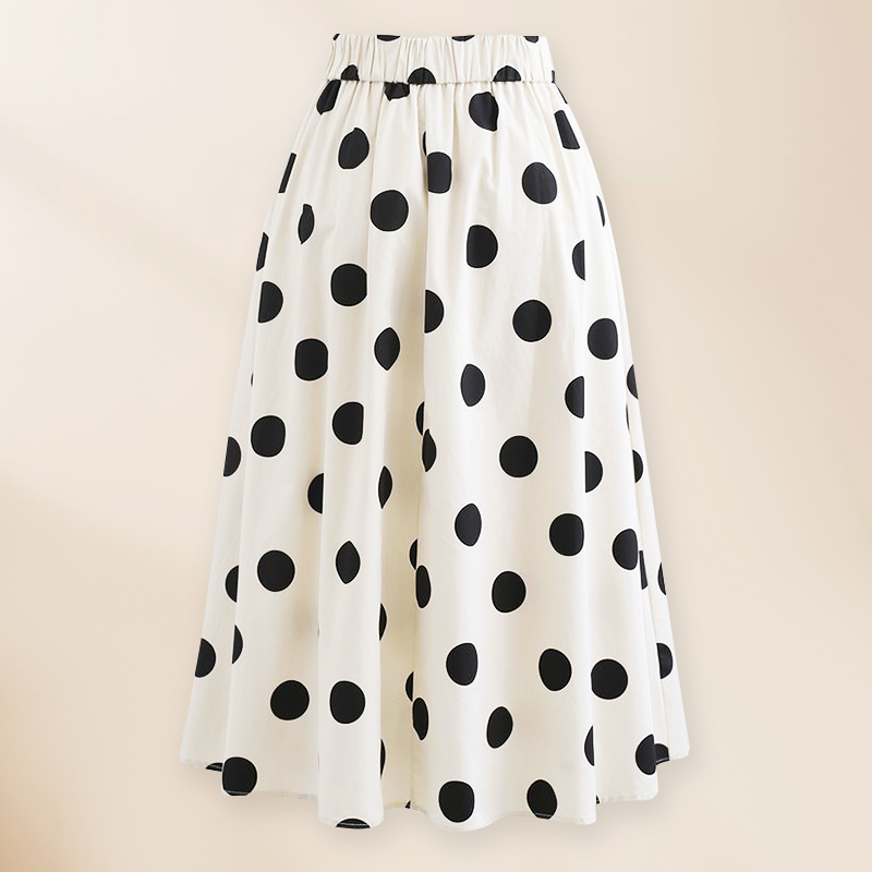 Traje de Baño de Una Pieza con Falda y Lazo en Blanco y Negro