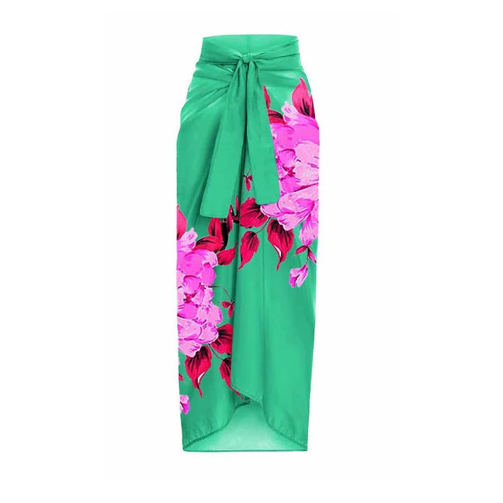 Monokini Floral con Sarong a Juego