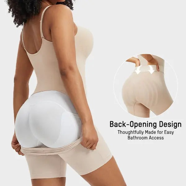 Body elástico sin costuras para control de abdomen femenino, fácil de usar