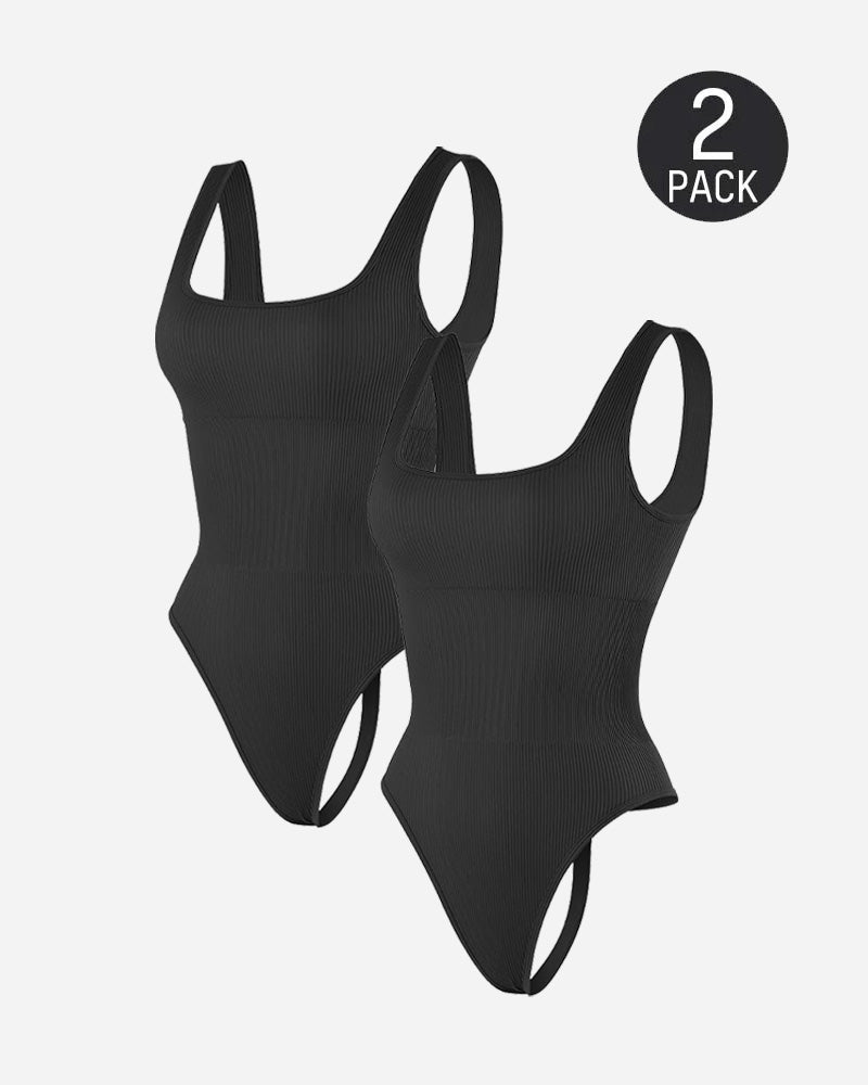 Vestido ajustado sin mangas de canalé para mujer