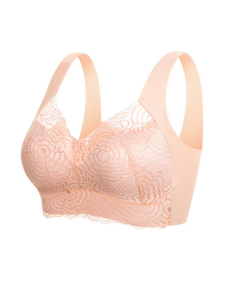 Top de encaje sin costuras con diseño completo