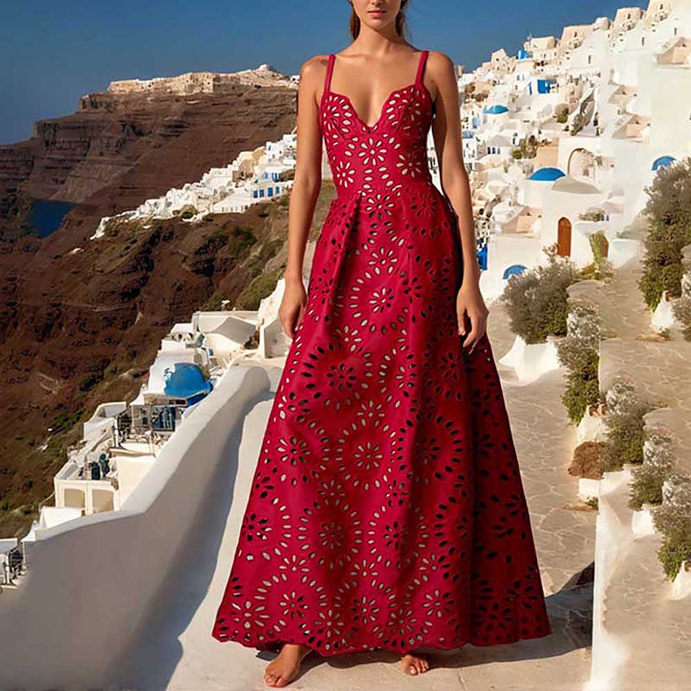 Traje de Baño de Una Pieza con Falda Floral y Diseño Hueco