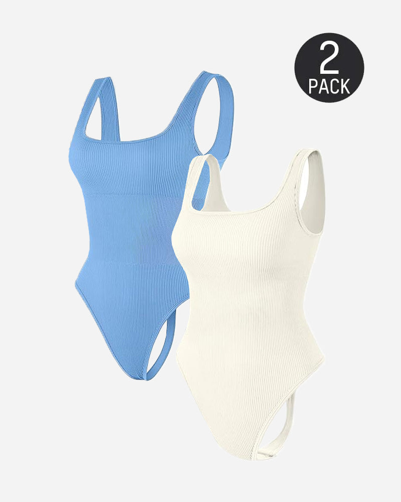 Vestido ajustado sin mangas de canalé para mujer