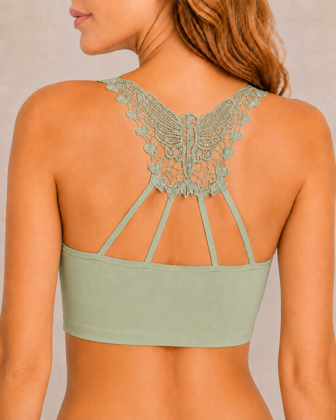 Sujetador Push-up Sin Costuras con Cierre Frontal y Espalda en Forma de Mariposa