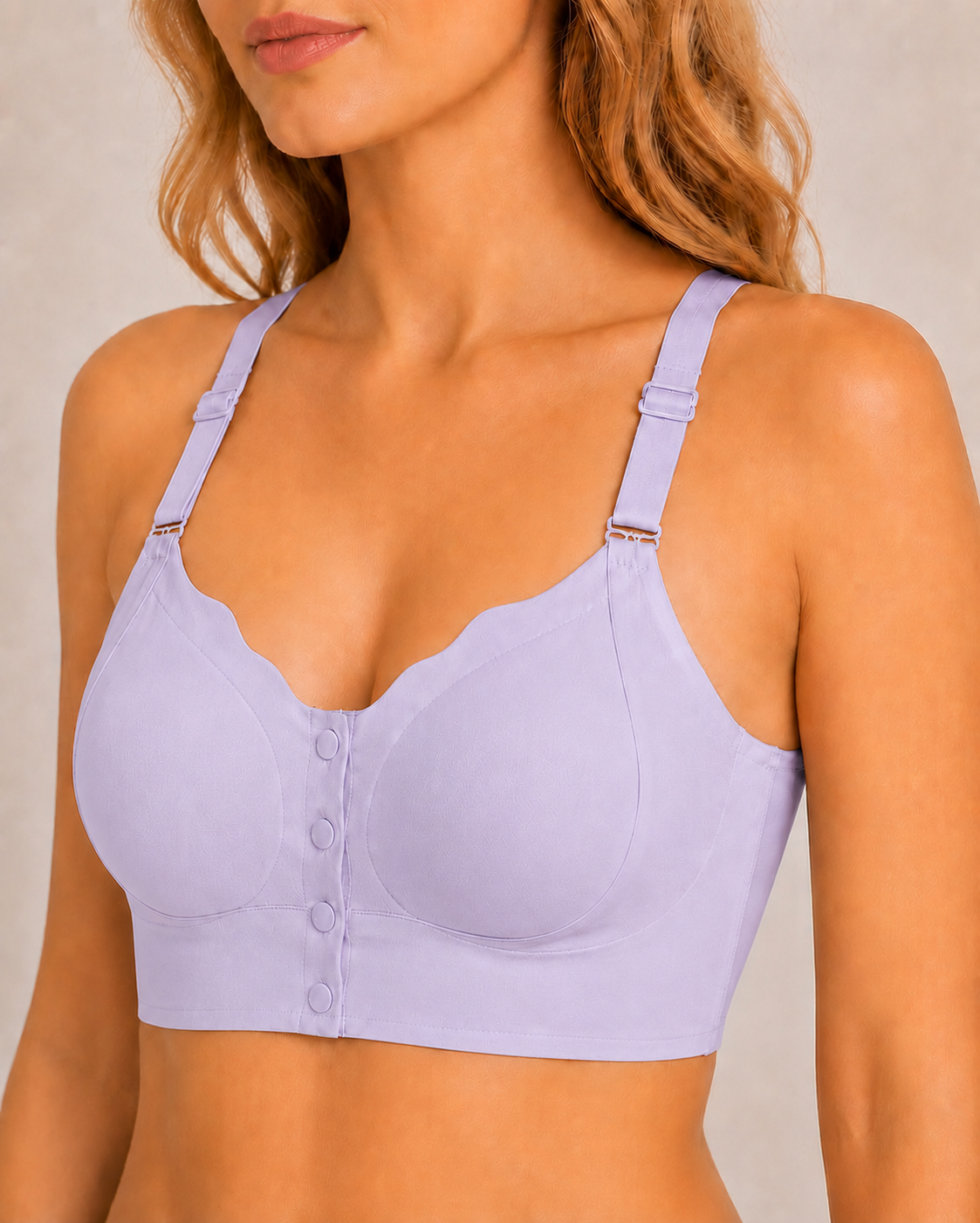 Sujetador Push-up Sin Costuras con Cierre Frontal y Espalda en Forma de Mariposa