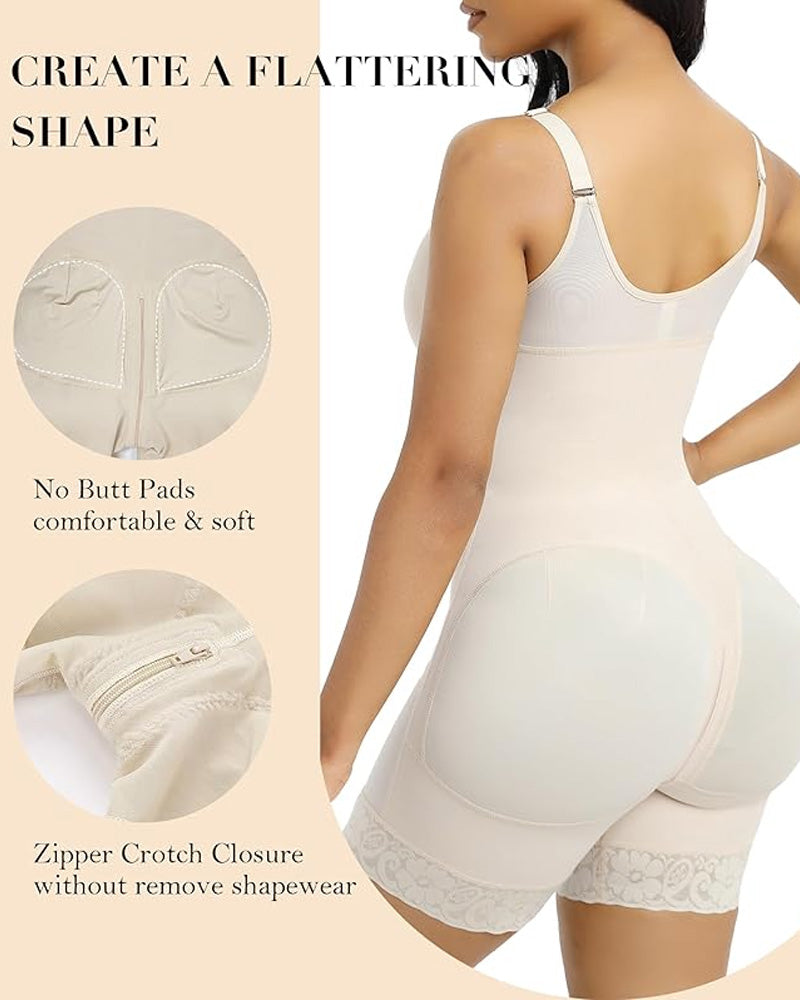 Faja Postparto con Cremallera para Elevar Abdomen y Glúteos