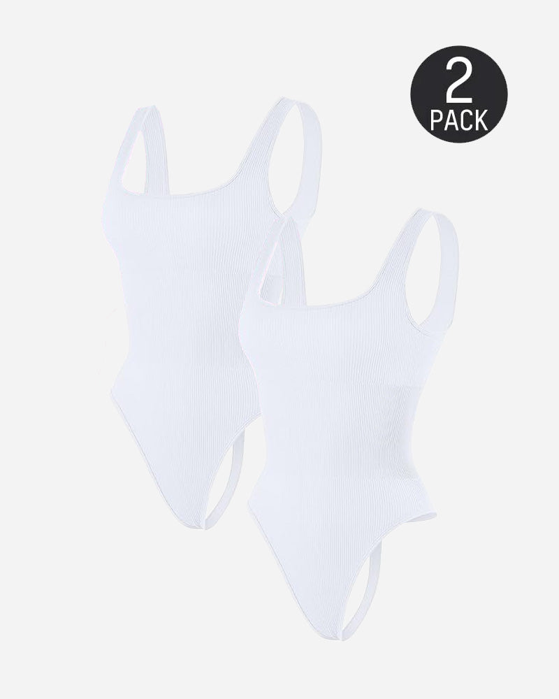 Vestido ajustado sin mangas de canalé para mujer