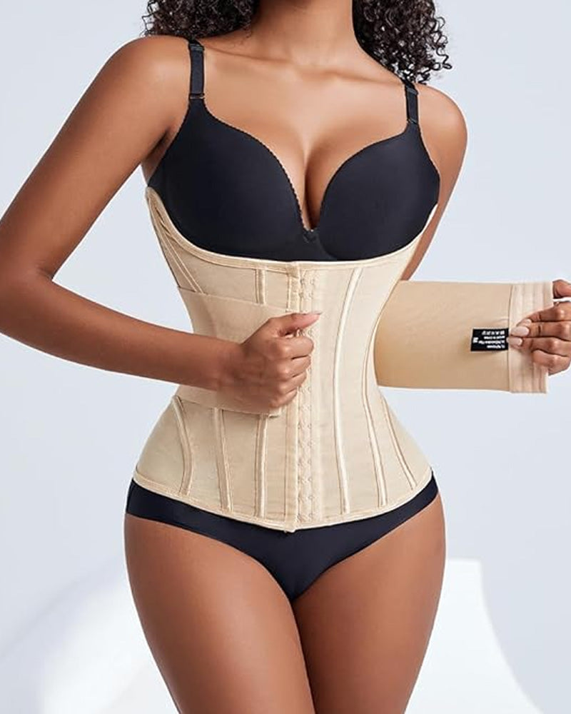 Faja Moldeadora con Soporte para Senos y Entrenador de Cintura con Varilla de Acero para un Abdomen Plano