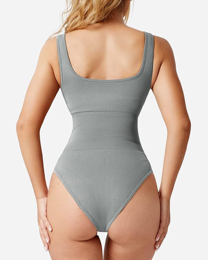 Vestido ajustado sin mangas de canalé para mujer