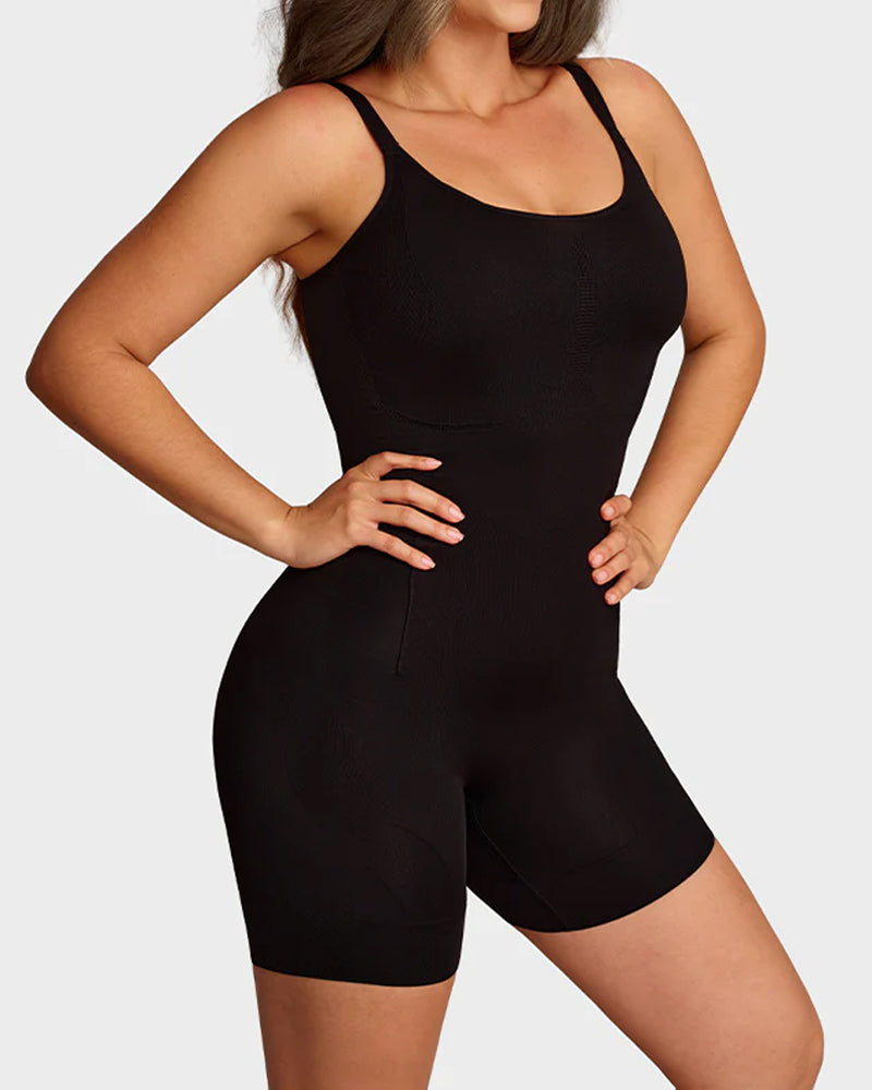 Body elástico sin costuras para control de abdomen femenino, fácil de usar