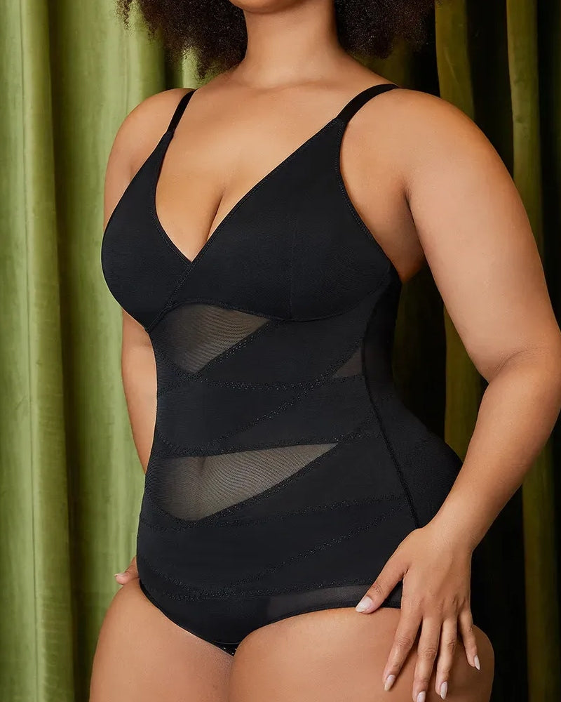 Body Transparente con Elevación de Cintura y Soporte para el BustO