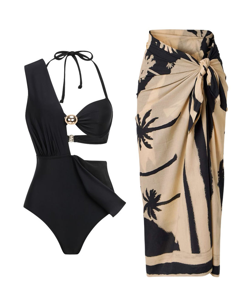Maillot de baño con escote en V profundo y diseño ideal para la playa