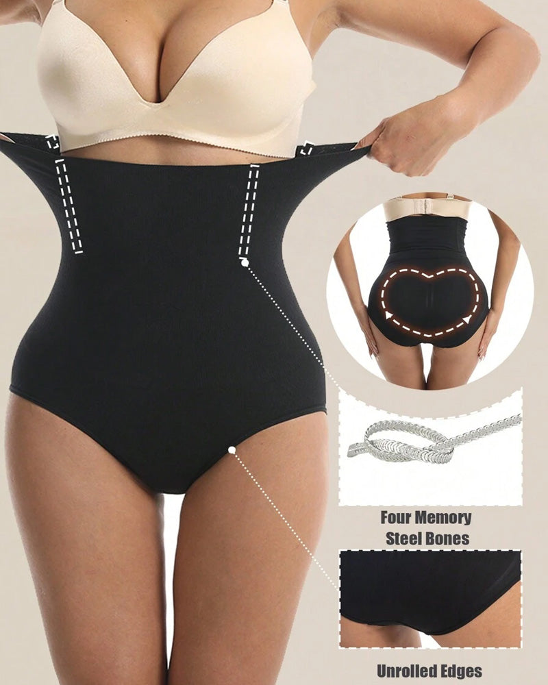 Panties Sin Costuras de Cintura Alta para Mujeres - Moldeo de Abdomen y Realce de Caderas