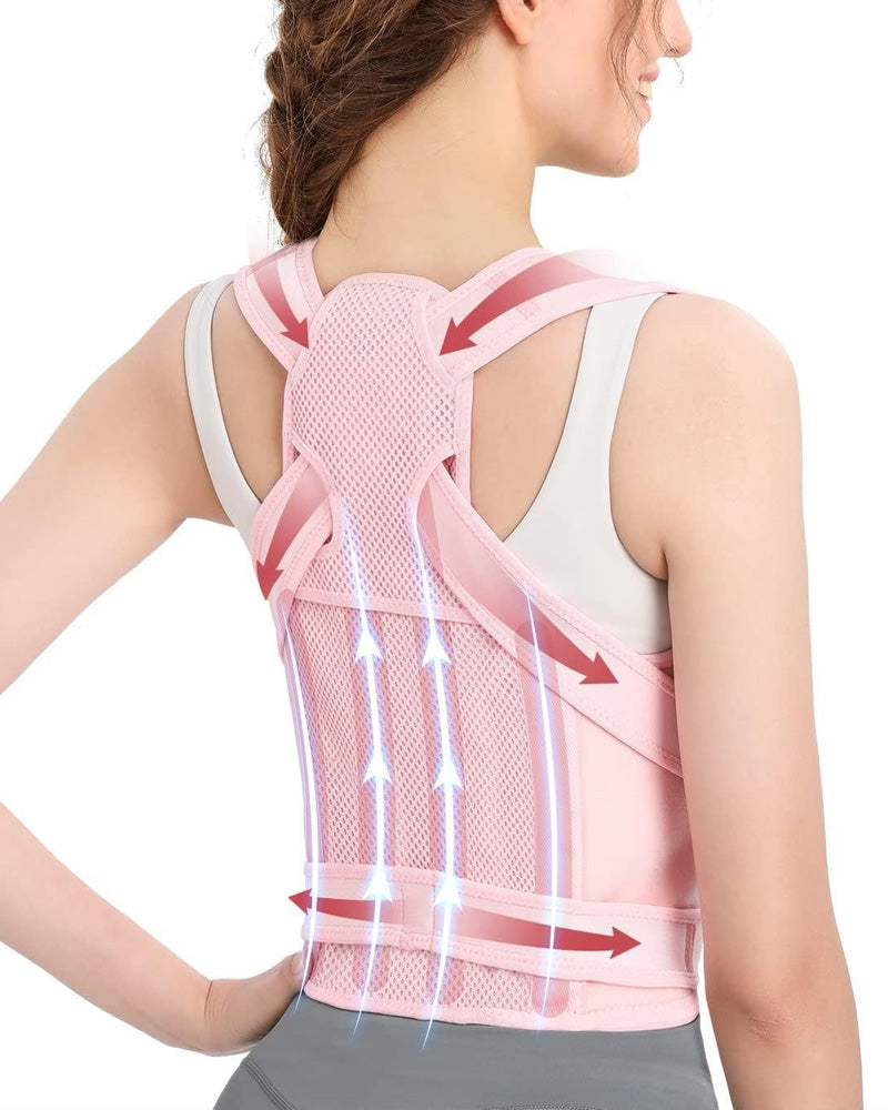 Corrector de Postura Invisible con Soporte de Malla Transpirable para Adultos - Diseño de Espalda Abierta