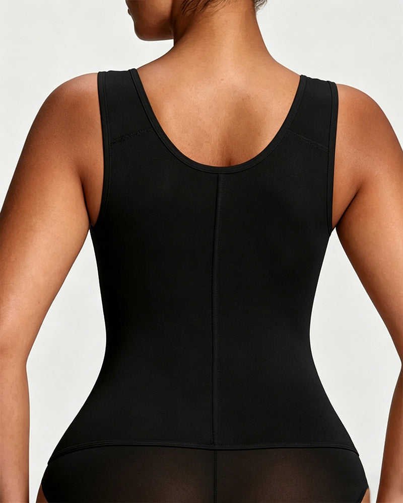 Faja Doble de Compresión Sin Costuras para Mujeres con Cierre y Gancho