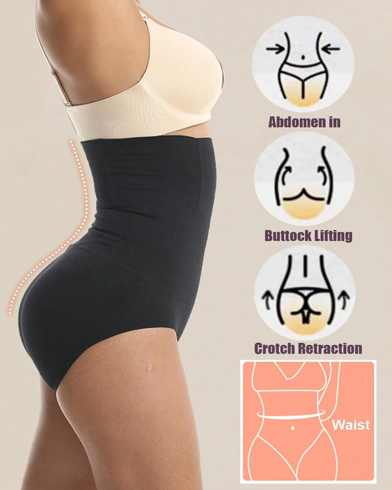 Panties Sin Costuras de Cintura Alta para Mujeres - Moldeo de Abdomen y Realce de Caderas