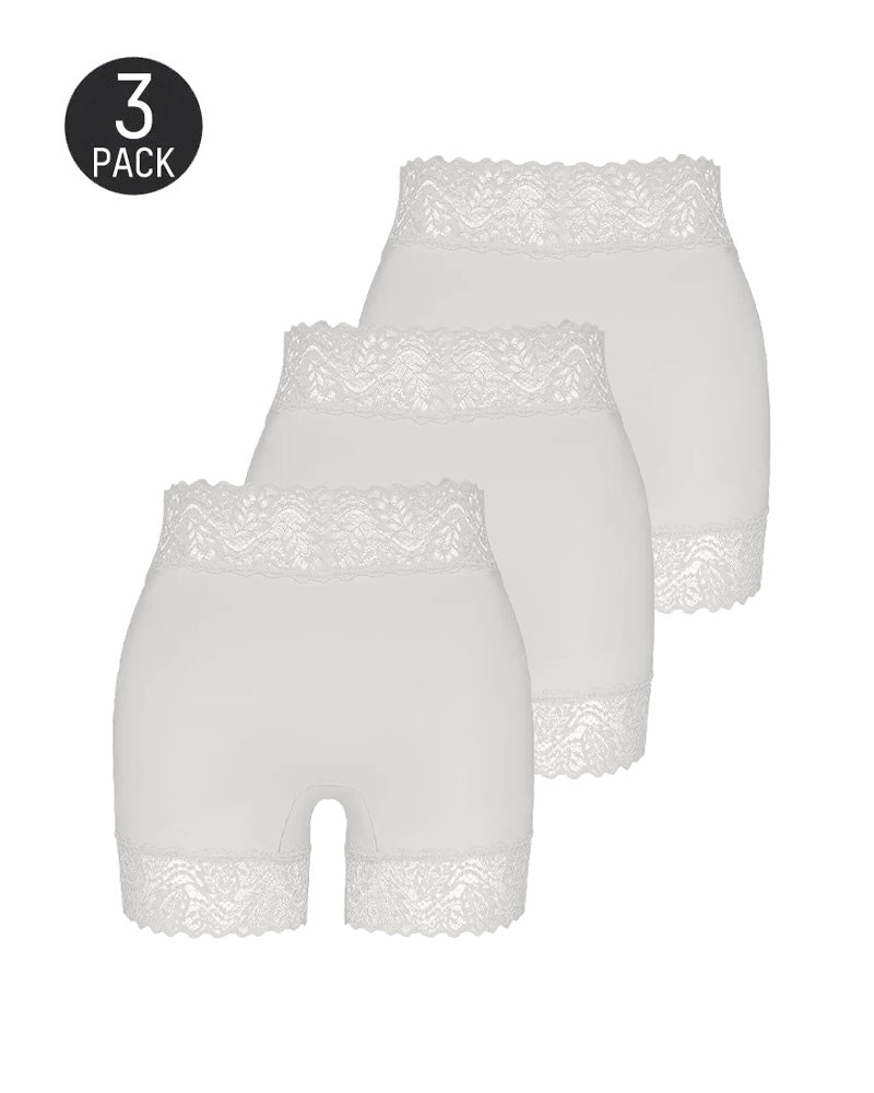 Boxers de Encaje Transpirable Sin Costuras de Cintura Media
