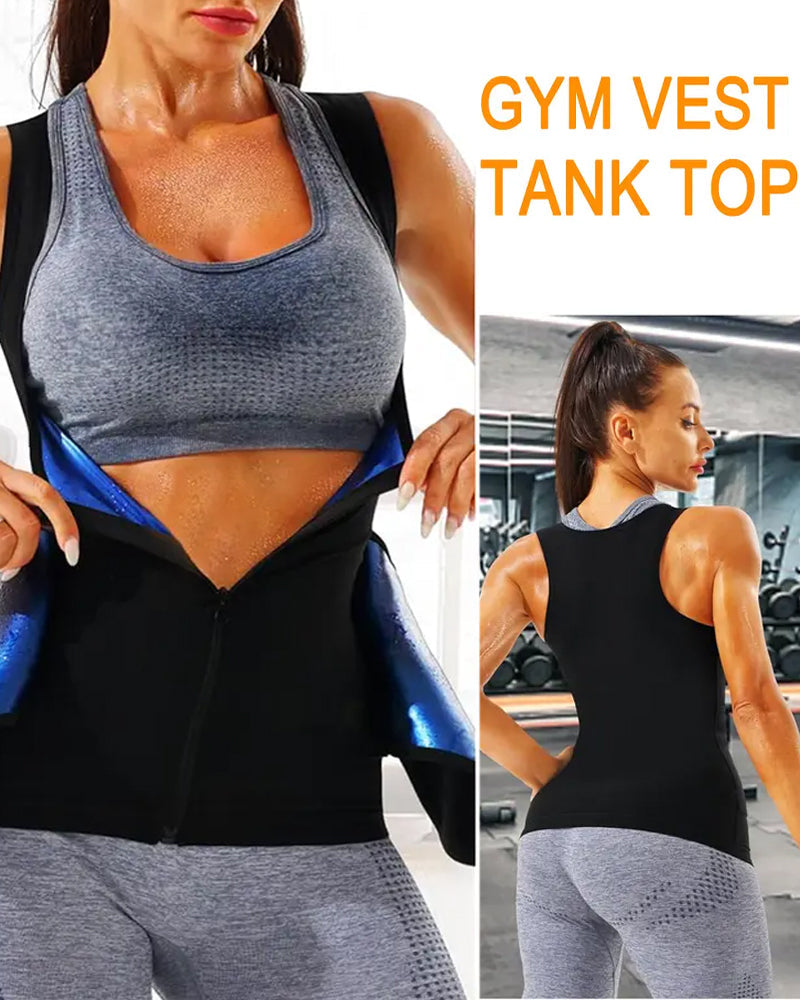 Chaleco Sauna Ajustable para Entrenamiento de Cintura - Induce Sudoración para Mujeres