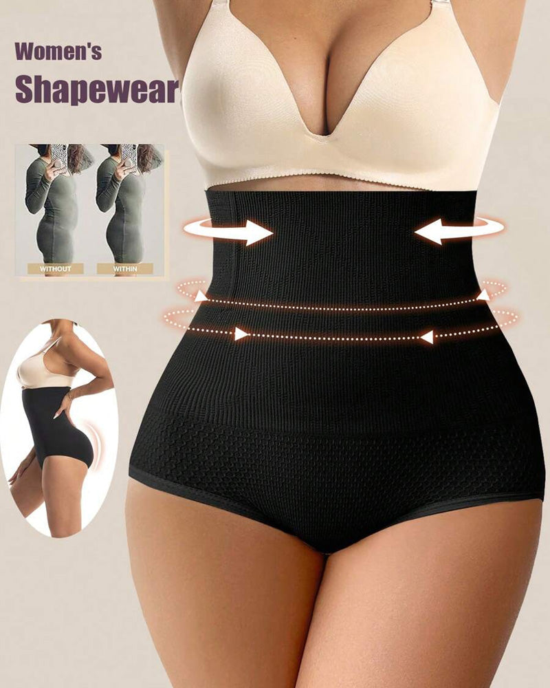 Panties Sin Costuras de Cintura Alta para Mujeres - Moldeo de Abdomen y Realce de Caderas