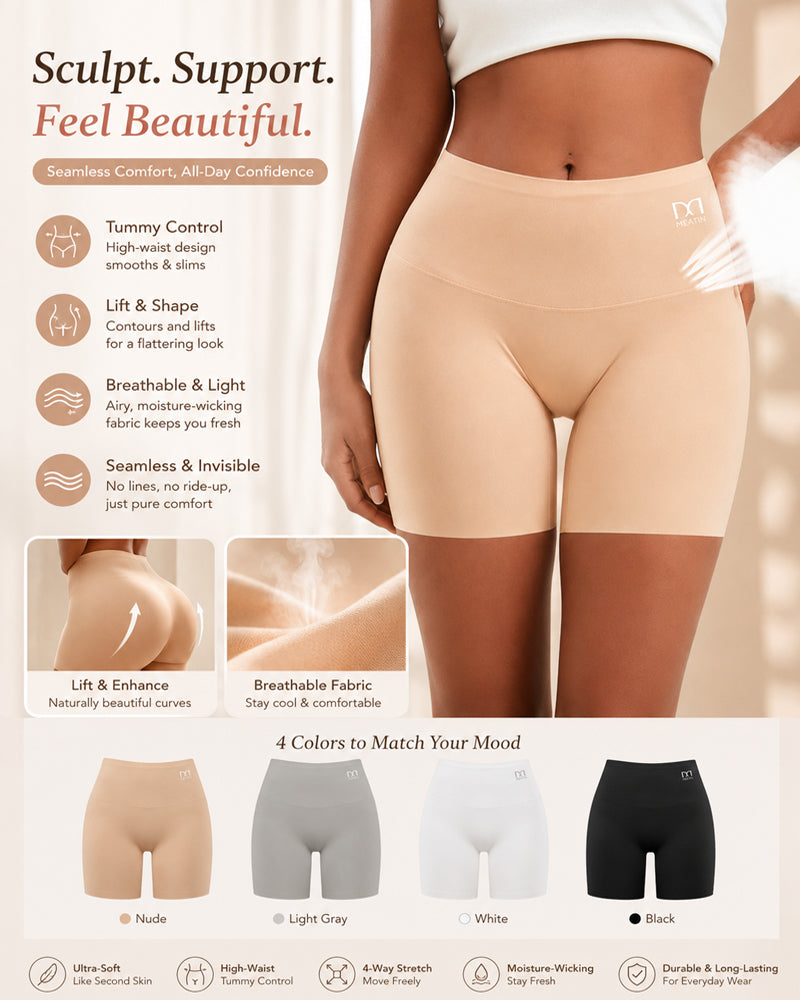 Shorts moldeadores de talle alto sin costuras para mujer