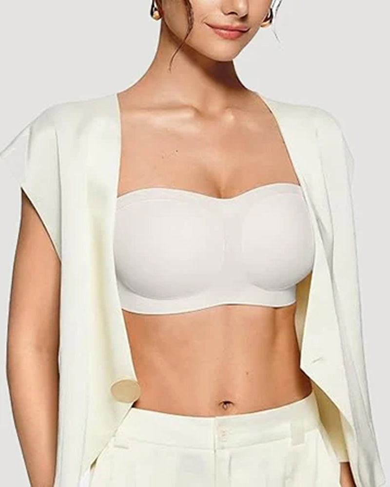 Sostén Push-Up de Silicona Antideslizante y Sin Costuras para Mujeres