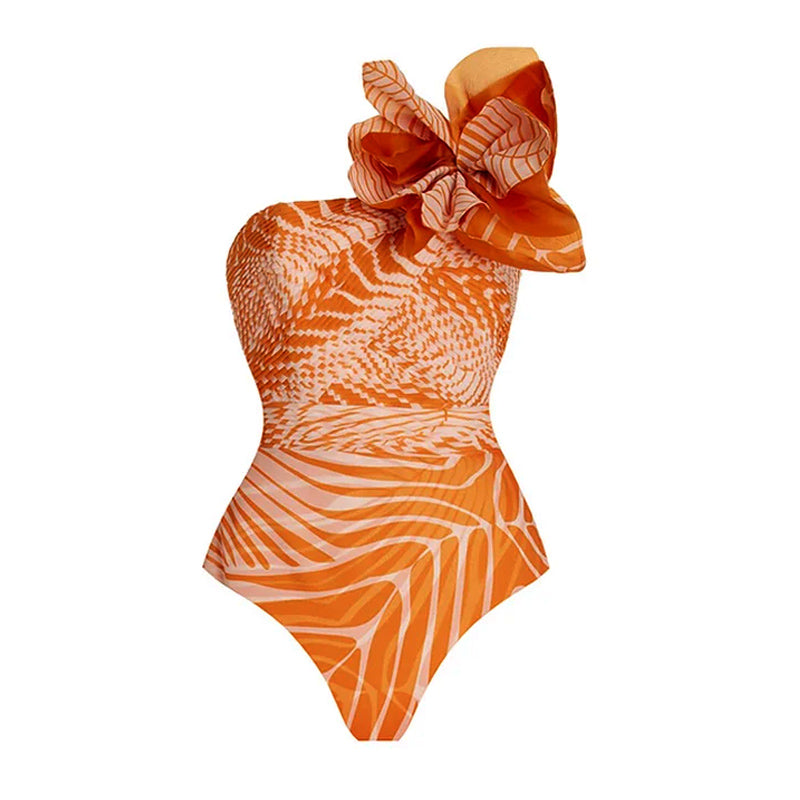 Conjunto de baño con falda en diseño 3D