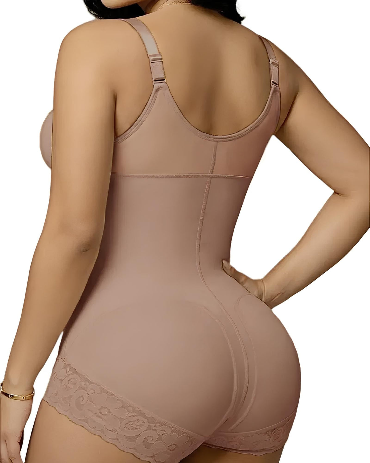 Body Shaper para Mujeres con Cierre de Cremallera y Control de Abdomen, Alta Compresión Ajustable