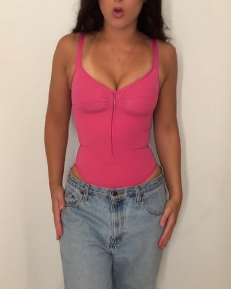 Body Shaper Sin Costuras con Cremallera para Mujer en Color Sólido
