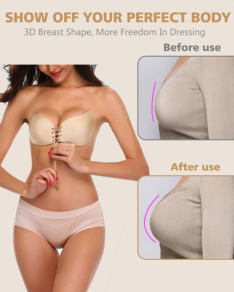Top Adhesivo Sin Tirantes de Silicona con Cuerda para Mujeres